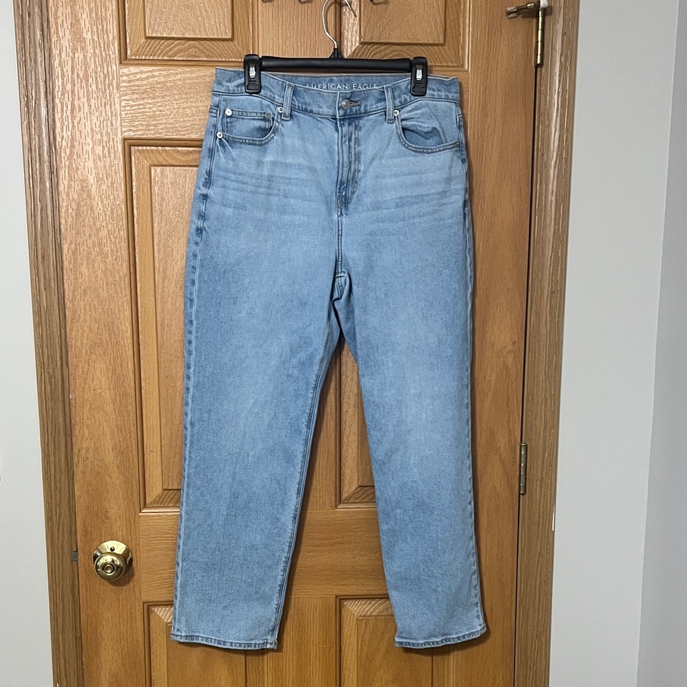 American Eagle Light Blue Stretch Denim Jeans Sz 10 Short